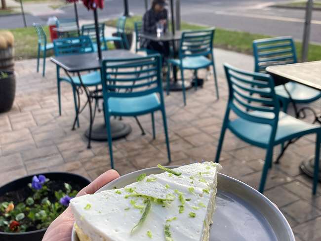 Crustless Lime Cheesecake